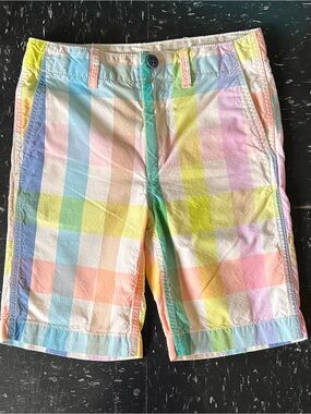 GAP Kids Pastel Plaid Shorts - Yellow, Pink, Blue, Green size 8
